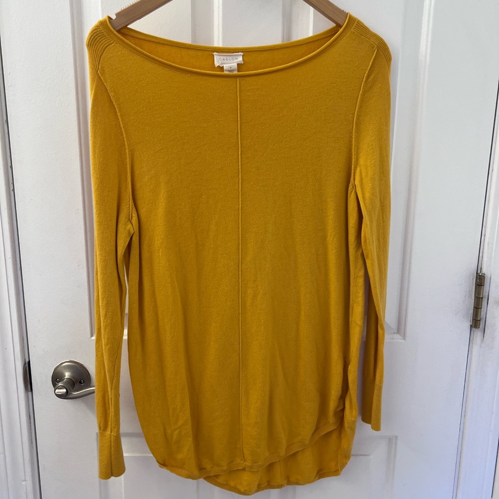 Women's Mustard Yellow Long Sleeve Sweater